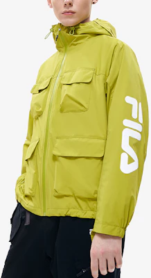 FILA Fusion 户外多口袋连帽梭织夹克 亮青绿色 T11M211708FGN Sizing FILA Fusion 户外多口袋连帽梭织夹克 亮青绿色 T11M211708FGN