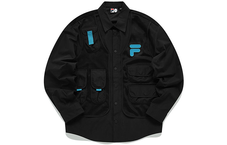 Order FILA Fusion 户外多口袋夹克 黑色休闲外套 T11M133402F-BK