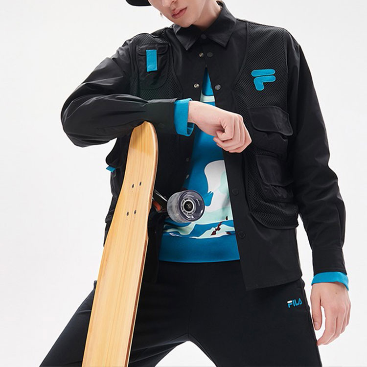 Details for FILA Fusion 户外多口袋夹克 黑色休闲外套 T11M133402F-BK