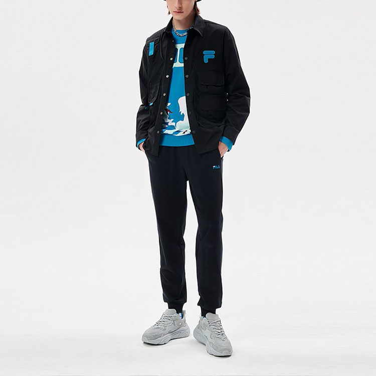 Sizing FILA Fusion 户外多口袋夹克 黑色休闲外套 T11M133402F-BK