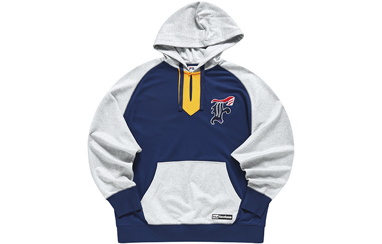 FILA Fusion Oversized Casual Hoodie with Embroidered Logo in Blue T11M317204F-NV