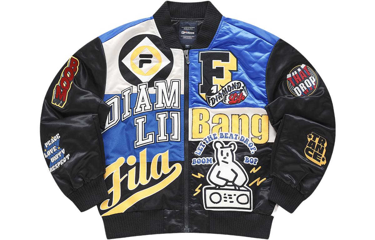 FILA FUSION Oversized Colorblock Letter Print Puffer Jacket - Black (). T11M342901F-BK 圖 2