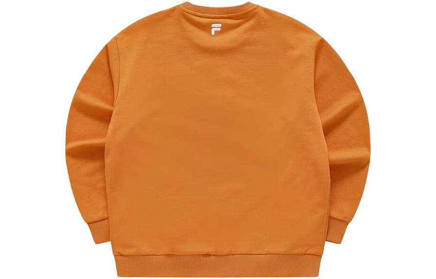 Lookbook FILA FUSION 寬鬆版橙色Logo牙買加Oversized圓領長袖衫 T11M345204F-OR