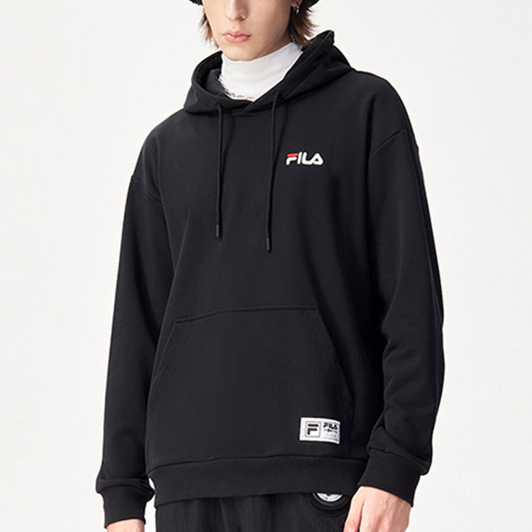 Purchase FILA FUSION 寬版深黑色圖案連帽上衣 T11M142214F-BK
