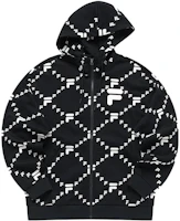 FILA Fusion QR Monogram Full-Zip Hoodie Jacket Black Unisex T11U316501ABK FILA Fusion QR Monogram Full-Zip Hoodie Jacket Black Unisex T11U316501ABK