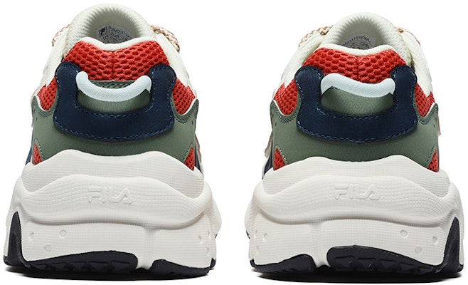 FILA FUSION ラクーン スニーカー (白/緑/赤) T12M231121FWL Shop FILA FUSION ラクーン スニーカー (白/緑/赤) T12M231121FWL