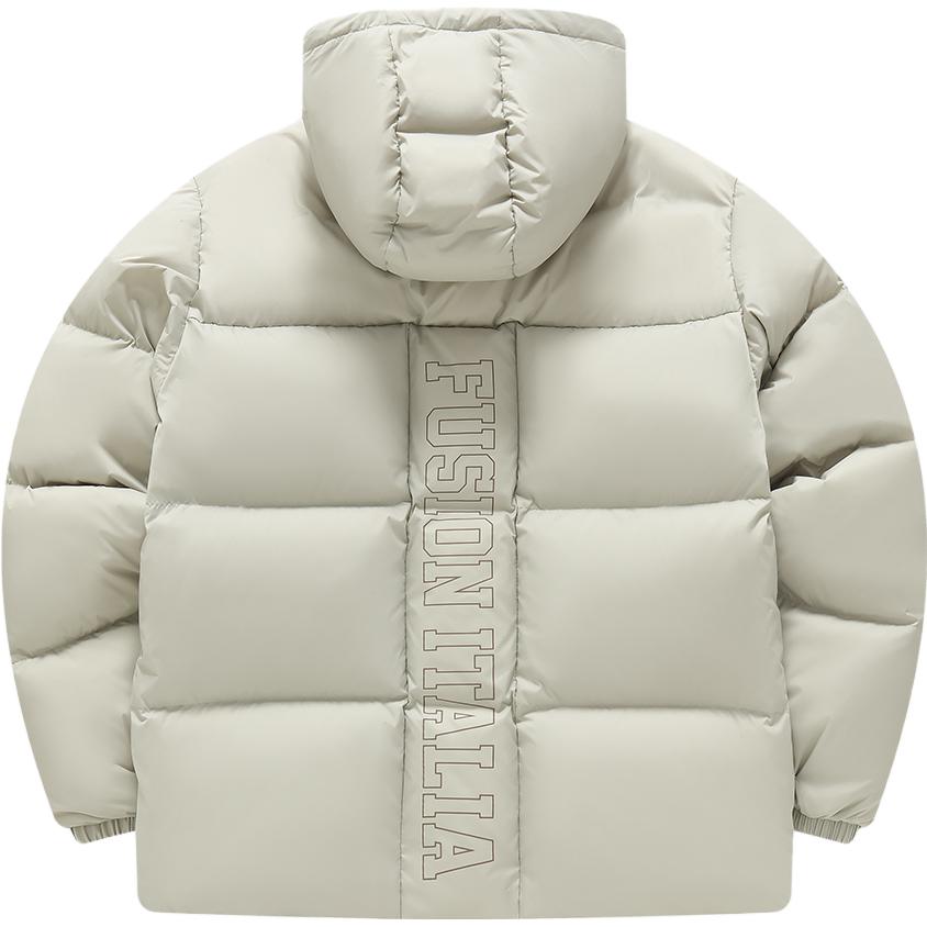 Lookbook 휠라 퓨전 RDS 시빅 그레이 다운 자켓 후디 - 스타일리시 & 따뜻함. T11M345909F-GY