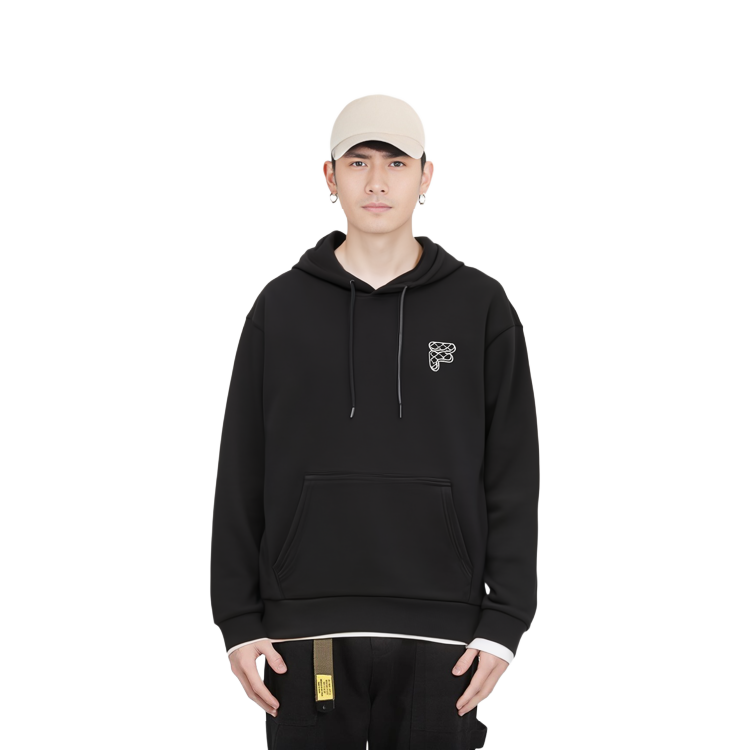 Details for FILA Fusion 復古黑色連帽衫 經典標誌印花 男女款 經典套頭款 T11U413207FBK