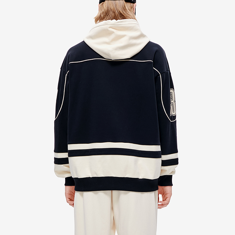 FILA Fusion Retro Colorblock Hoodie with Chest Logo - Unisex Black T11U245201F-BK 圖 5