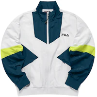 Order FILA FUSION Retro Logo Print Loose Fit Track Jacket White Mens T11M141701FWT