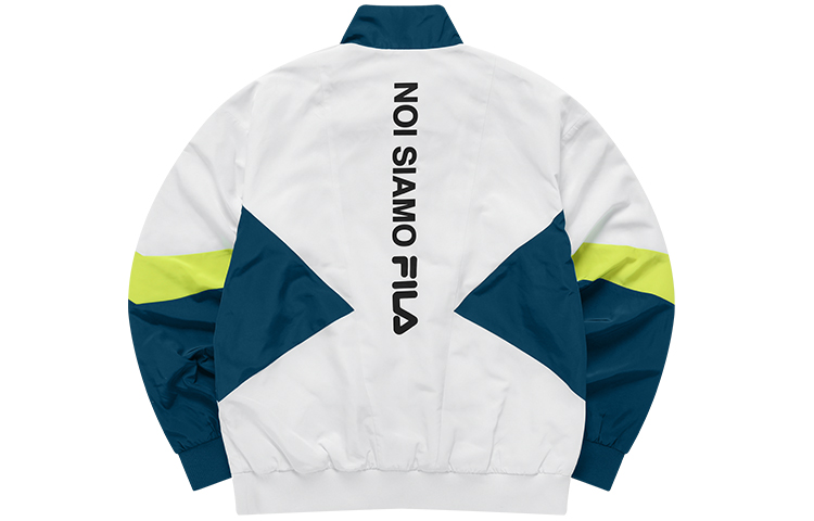 Lookbook FILA FUSION 復古印花寬鬆版運動外套 白色 男款 T11M141701FWT