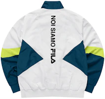 Lookbook FILA FUSION Retro Logo Print Loose Fit Track Jacket White Mens T11M141701FWT