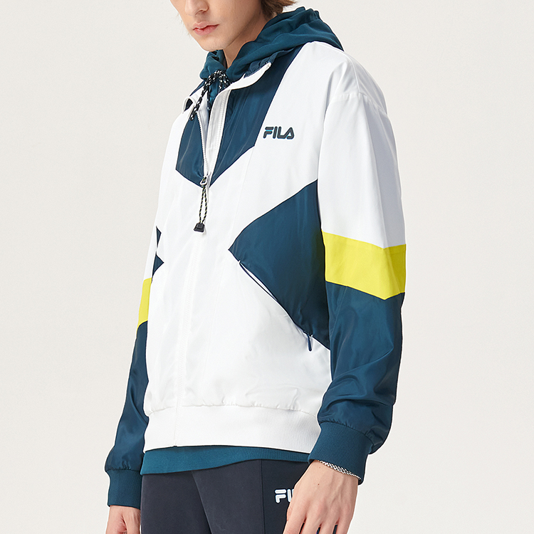Sizing FILA FUSION 復古印花寬鬆版運動外套 白色 男款 T11M141701FWT