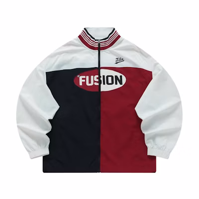FILA Fusion Retro Sports Colorblock Zip-Up Jacket for Men - Red T11M422701F-WI