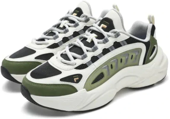 FILA FUSION斐樂潮牌 SKY TRAIL DX魚骨頭 減震防滑耐磨透氣包裹性 低幫 老爹鞋 男款 白色 Lookbook FILA FUSION斐樂潮牌 SKY TRAIL DX魚骨頭 減震防滑耐磨透氣包裹性 低幫 老爹鞋 男款 白色