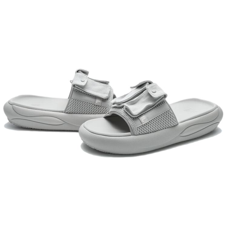 Lookbook FILA FUSION斐樂潮牌 舒適耐磨 靜音一字拖鞋 男款 灰色