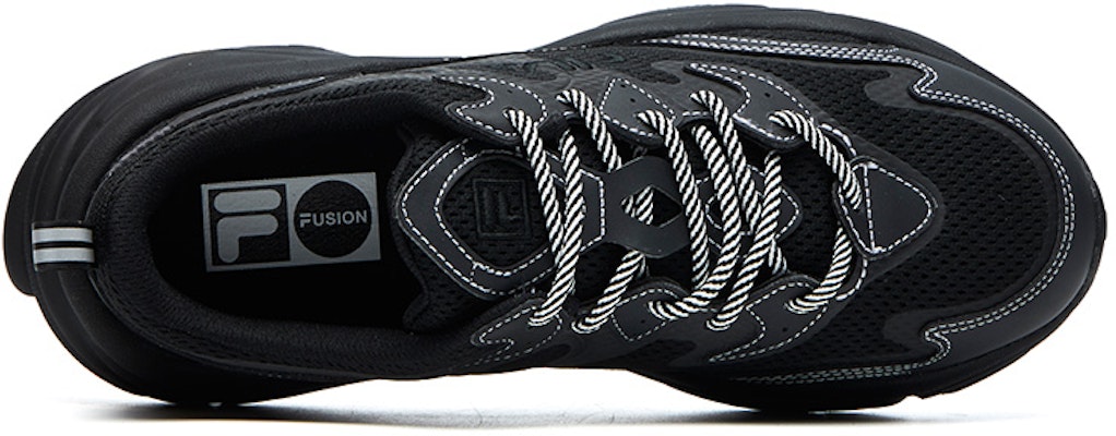 FILA Fusion 街头运动鞋 '黑色老爹鞋' T12M115206EBK Lookbook FILA Fusion 街头运动鞋 '黑色老爹鞋' T12M115206EBK