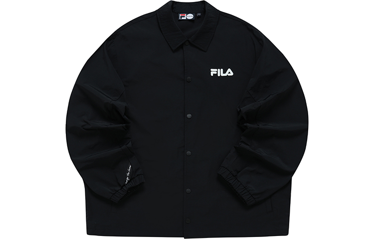 Buy FILA FUSION Street Sport Casual Loose Fit Woven Shirt Jacket Black (). T11M221702FBK