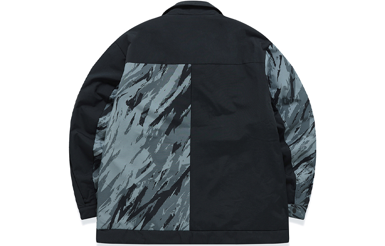 FILA FUSION Street Sport Colorblock Oversized Warm Padded Shirt Jacket Black Mens T11M211903F-BK 圖 3