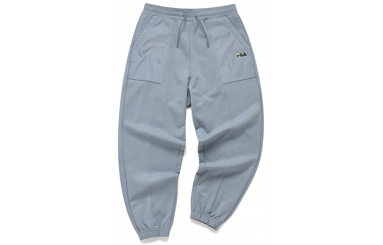 FILA FUSION Street Sport Joggers Misty Gray Loose Fit Logo Track Pants T11M143602F-GY