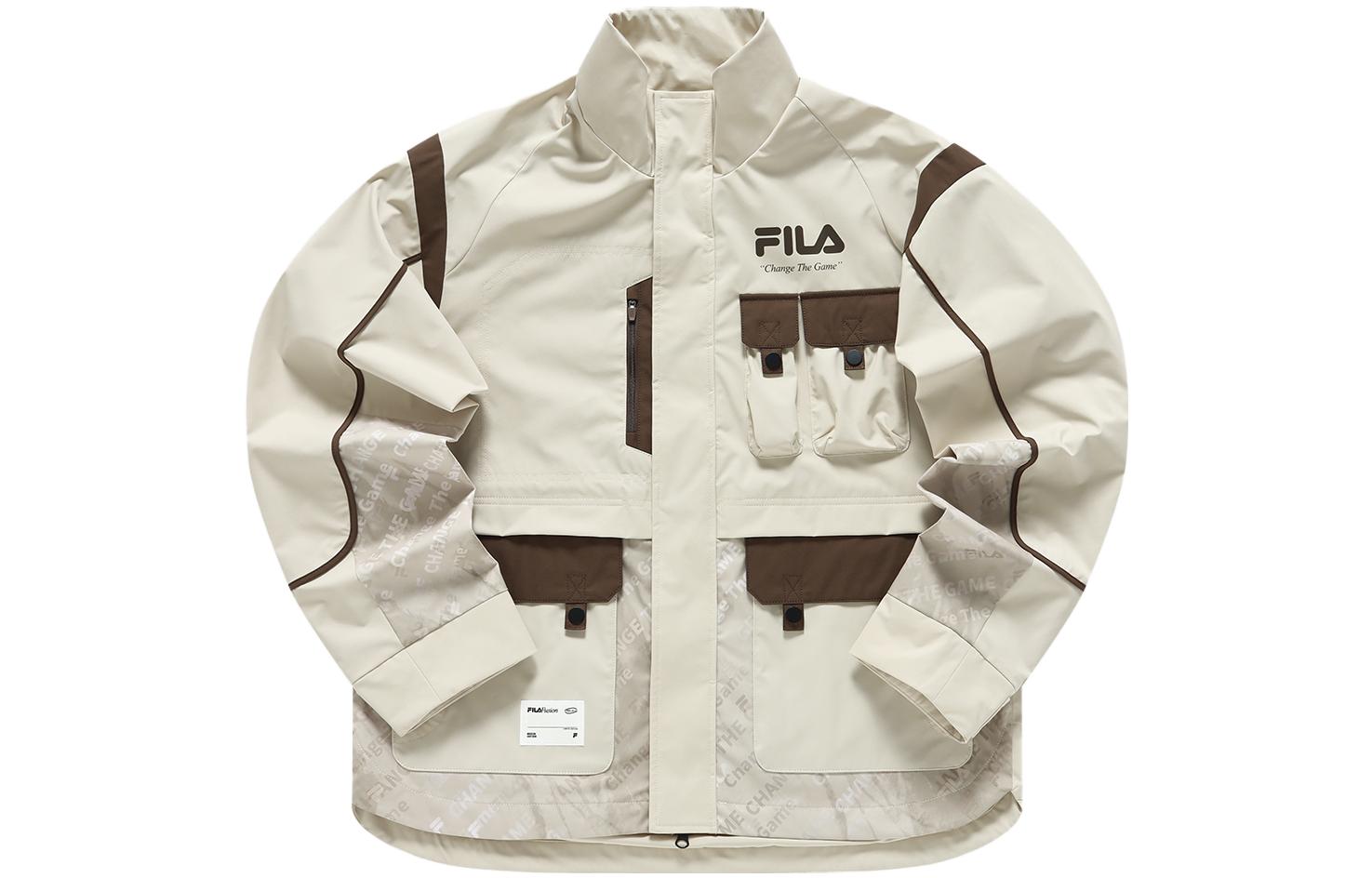 FILA FUSION Street Sport Logo Print Loose Fit Outdoor Jacket Ying Guo Apricot T11M311711F-BG 圖 3