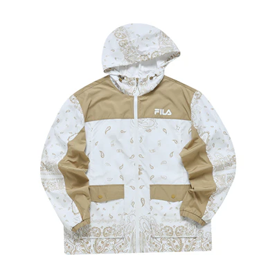 FILA Fusion Street Sport Woven Hooded Jacket in Cloud Khaki Color T11M221707FLK