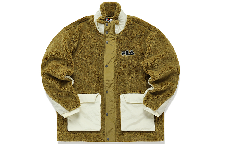 FILA FUSION Teddy Fleece Logo Jacket in Camel Brown. T11M146501F-BN 圖 2