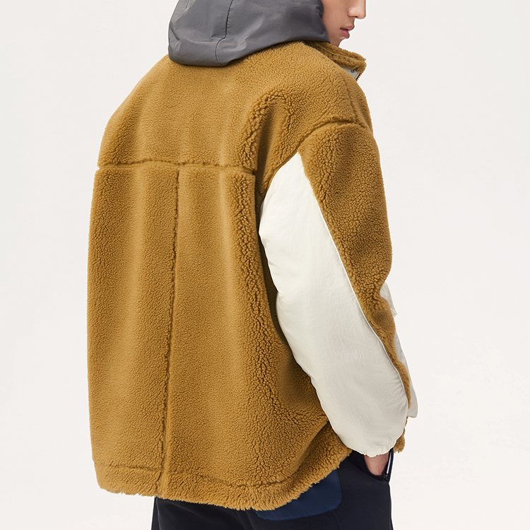 FILA FUSION Teddy Fleece Logo Jacket in Camel Brown. T11M146501F-BN 圖 5