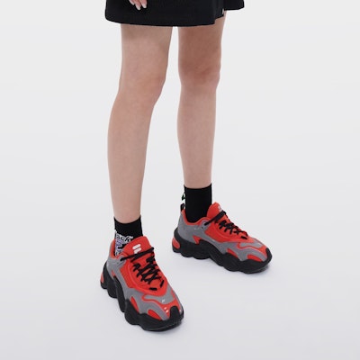 FILA FUSION Tenacity x BEP スニーカー 赤灰 T12M334101FOB Details for FILA FUSION Tenacity x BEP スニーカー 赤灰 T12M334101FOB