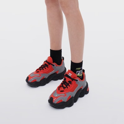FILA FUSION Tenacity x BEP スニーカー 赤灰 T12M334101FOB Sizing FILA FUSION Tenacity x BEP スニーカー 赤灰 T12M334101FOB