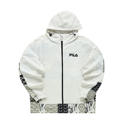 FILA FUSION Tokyo Studio Champagne White Fashion Woven Jacket T11M216701FIV