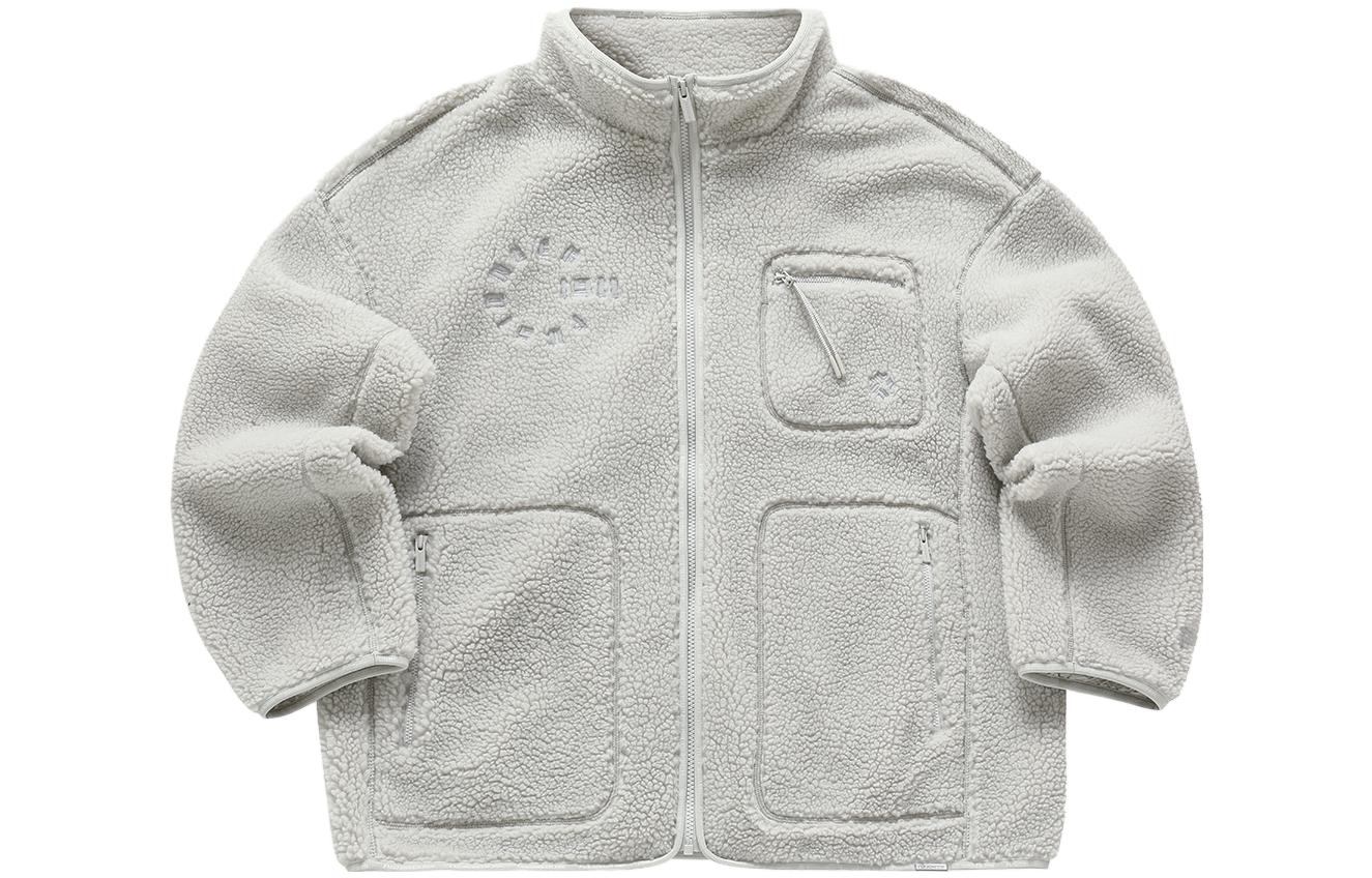 FILA FUSION Unisex Fleece Jacket Shearling Style in Light Khaki. T11U413902F-LK