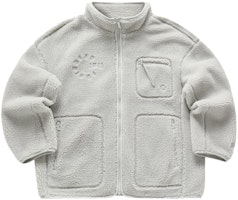 FILA FUSION Unisex Fleece Jacket Shearling Style in Light Khaki. T11U413902F-LK FILA FUSION Unisex Fleece Jacket Shearling Style in Light Khaki. T11U413902F-LK