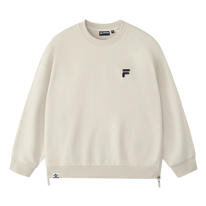 FILA FUSION Unisex Minimalist Casual Sweatshirt Bean Green Gray. T11U433209FBG