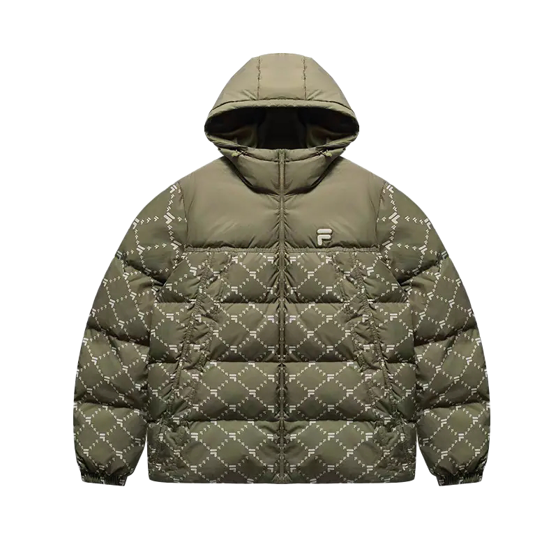 Order FILA Fusion Unisex Oversized Windproof Hooded Puffer Jacket - Butterfly Green. T11U443904F-KK