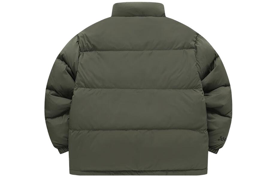 Lookbook FILA Fusion Unisex Puffer Jacket Solid Logo High Neck Warm Down - Sangno Green. T11U343904F-GN