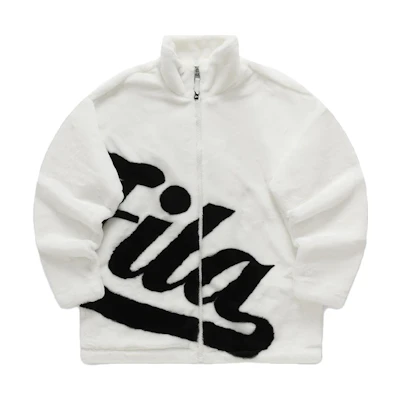 FILA FUSION Unisex Trendy White Jacket with Logo - Stylish & Versatile T11U342901F-WT