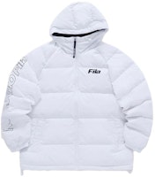 FILA Fusion Unisex White Minimalist Windproof Puffer Down Jacket. T11U346901F-WT FILA Fusion Unisex White Minimalist Windproof Puffer Down Jacket. T11U346901F-WT