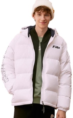 FILA Fusion Unisex White Minimalist Windproof Puffer Down Jacket. T11U346901F-WT Sizing FILA Fusion Unisex White Minimalist Windproof Puffer Down Jacket. T11U346901F-WT