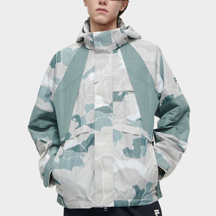 FILA FUSION Urban Tech Hooded Jacket Blue Purple Green Casual Sportswear T11M411703F-KK 圖 3