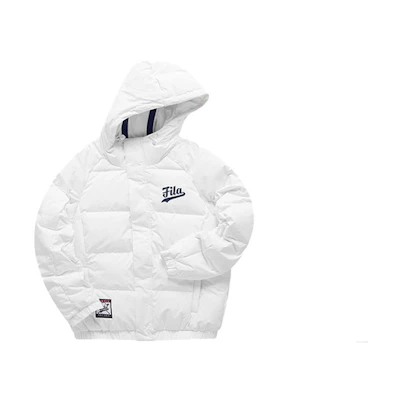 FILA FUSION White Winter Print Hooded Down Jacket T11W941910FWT