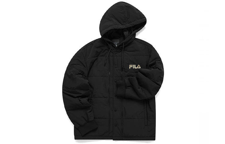 Shop FILA FUSION 冬用ブラックフード付きコットンジャケット2点セット T11M113901F-BK