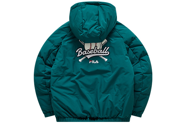 FILA Fusion Winter Puffer Jacket with Logo Print in Far Mountain Green. T11M042902F-DG 圖 2