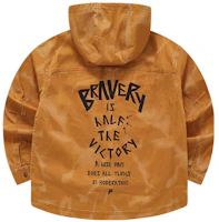 FILA FUSION Workwear Solid Logo Hooded Woven Jacket Yellow T11M343701F-YE FILA FUSION Workwear Solid Logo Hooded Woven Jacket Yellow T11M343701F-YE