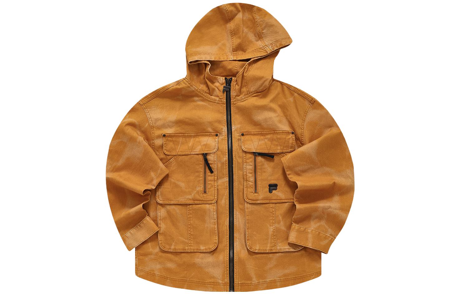 Lookbook FILA FUSION Jaket Kuning Logo Solid Hooded Kerja Gaya Kasual T11M343701F-YE