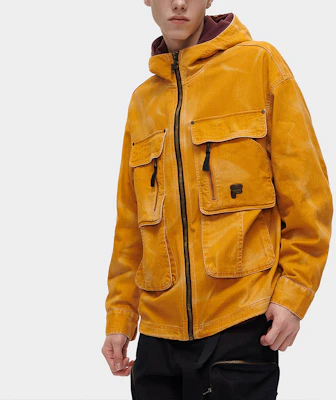 FILA FUSION Jaket Kuning Logo Solid Hooded Kerja Gaya Kasual T11M343701F-YE Shop FILA FUSION Jaket Kuning Logo Solid Hooded Kerja Gaya Kasual T11M343701F-YE