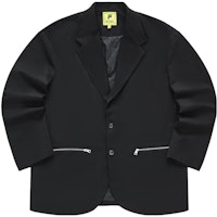FILA FUSION x Beams Black Loose Fit Woven Blazer Jacket Collaboration. T11M349701F-BK FILA FUSION x Beams Black Loose Fit Woven Blazer Jacket Collaboration. T11M349701F-BK