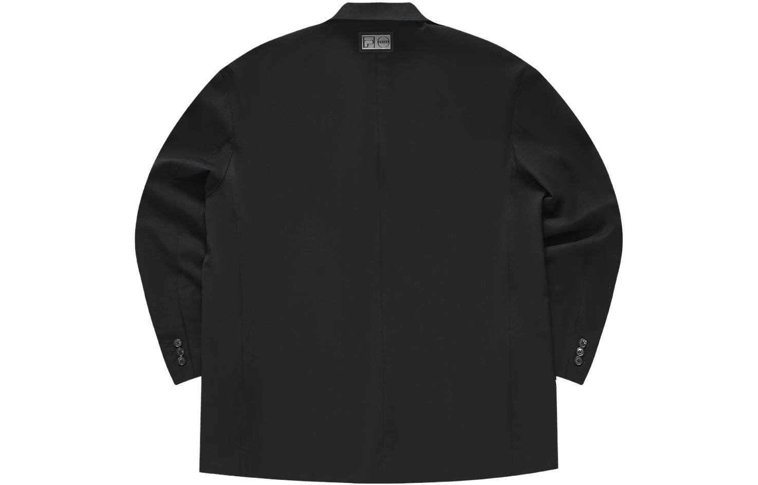 Lookbook FILA FUSION x Beams Jaket Blazer Longgar Hitam Kolaborasi Terbaru. T11M349701F-BK