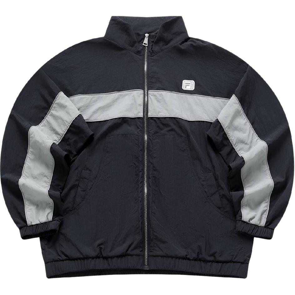 FILA FUSION BEAMS Navy Zip-Up Lettering Loose Fit Jacket Unisex T11U429701F-NV