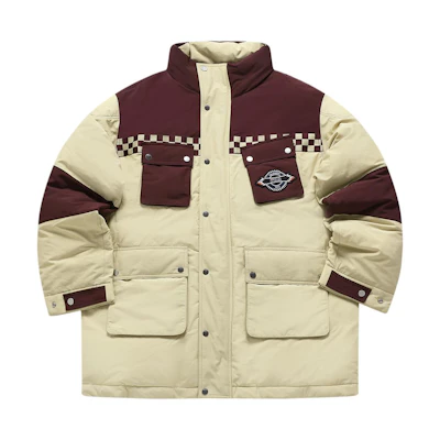 FILA Fusion FACETASM Oversized Colorblock Puffer Jacket Unisex Yellow T11U347901F-YE
